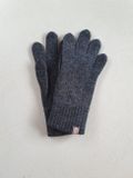 Merino wool and Cashmere Gloves Anthracite