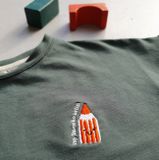 Kids&#039; Green Long-Sleeved T-Shirt &quot;It&#039;s MOEvember time&quot;