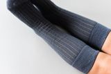 Kids’ Ribbed Knee High Socks Grey