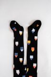 Kids&#039; Black Cotton Tights Houses