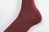Ribbed burgundy Socks