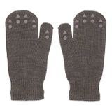 Kid&#039;s Wool Mittens with non-slip Elements Brown
