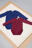 Kids&#039; Long-Sleeved Onesie Blue &quot;Bear with Drum&quot;