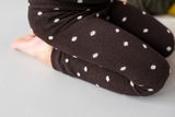 Kids&#039; Cotton Leggings Brown Dotted