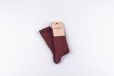 Ribbed burgundy Socks