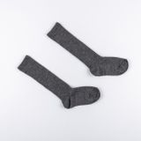 Kids’ Wool Ribbed Knee High Socks Anthracite