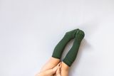 Kids’ Ribbed Knee High Socks Dark green