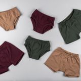 Girls&#039; Dark Green Panties Made of Organic Cotton