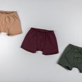 Boys&#039; burgundy boxer shorts made of organic cotton