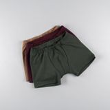 Boys&#039; dark green boxer shorts made of organic cotton