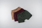Boys&#039; dark green boxer shorts made of organic cotton