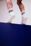 Kid&#039;s Sports Non-slip Socks with Green Stripes