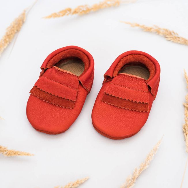 Leather Moccasins Chilli