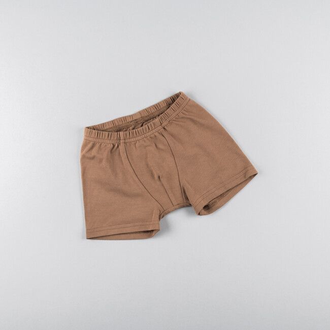 Boys' beige boxer shorts made of organic cotton