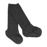 Kids' Non-Slip Bamboo Socks Dark Grey Melange