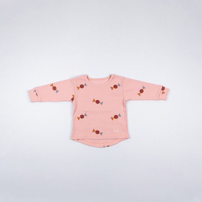 Kids' pink ribbed t-shirt Candy
