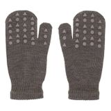 Kid's Wool Mittens with non-slip Elements Brown