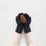 Kids' Merino wool and Cashmere Gloves Black