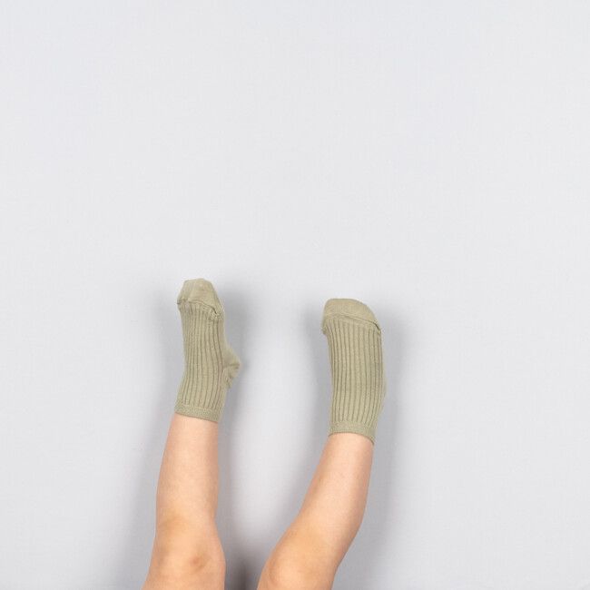 Kids’ ribbed ankle Socks Greenish