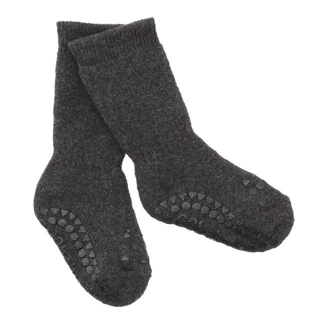 Kids' Insulated Non-Slip Socks Dark Grey