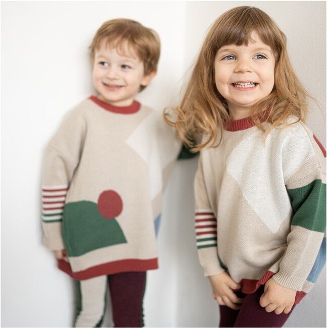 Children's jacquard sweater "It's MOEvember time"