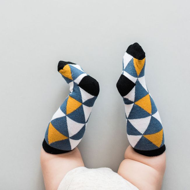 Kids’ Knee High Socks Triangle Blue