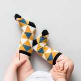 Kids’ Knee High Socks Triangle Ochre