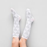 Kids’ Knee High Socks Triangle Grey