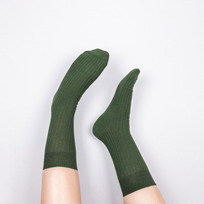 Ribbed green Socks